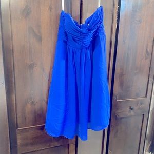 Cobalt Blue Strapless Dress